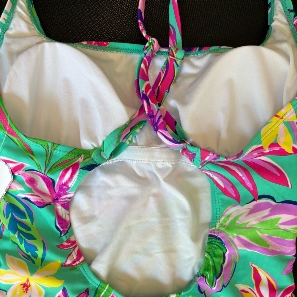 Stella Parker NWT Multi Color Floral One Piece Swimsuit - Picture 9 of 10